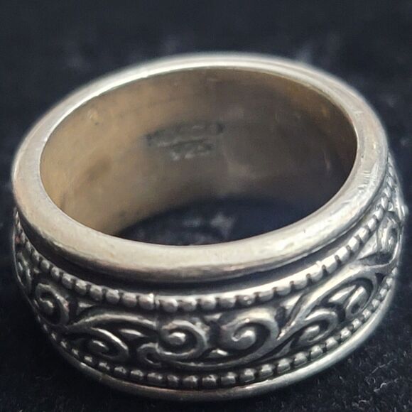 925 Sterling Silver Spinner Ring Size 6 - Picture 5 of 7
